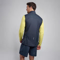 Eclipse Blue Montane Men's Featherlite Windproof Gilet Model Back