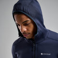 Eclipse Blue Montane Men's Fury Hooded Fleece Jacket Model 3