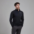 Black Montane Men's Fury XT Fleece Pull-On Model Front