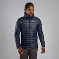 Eclipse Blue Montane Men's Icarus Lite Hooded Jacket Model Front