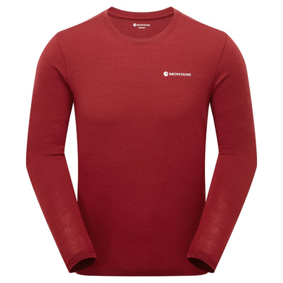 Dark Maple Montane Men's Malli Long Sleeve Merino T-Shirt Front