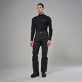 Black Montane Men's Mossa XT Softshell Pants Model Front MMXPRBLA