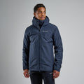 Eclipse Blue Montane Men's Phase Waterproof Jacket Model Front