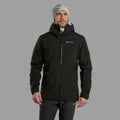Black Montane Men's Phase Waterproof Jacket Model Front