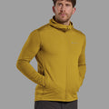 Ginkgo Gold Montane Men's Protium Lite Hooded Fleece Jacket Model Angle