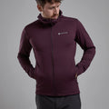 Dark Garnet Montane Men's Protium Hooded Fleece Jacket Model 4