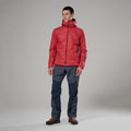 Hot Chilli Red Montane Men's Prism Hooded Insulated Jacket Model 3