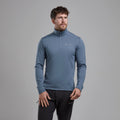 Stone Blue Montane Protium Fleece Pull-On Jacket Model Front