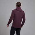 Dark Garnet Montane Men's Protium XT Hooded Fleece Jacket Model Back