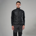 Black Montane Men's Prism Insulated Vest Model Front MPVESBLA