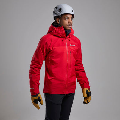 Adrenaline Red Montane Men's Phase XPD Waterproof Jacket Front