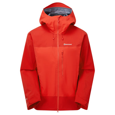 Adrenaline Red Montane Men's Phase XPD Waterproof Jacket Front