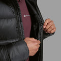 Black Montane Men's Polaron XT Hooded Down Jacket Model 4