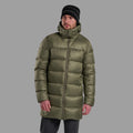 Caper Montane Men's Polaron XT Hooded Down Jacket Model Front