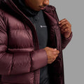 Dark Garnet Montane Men's Polaron XT Hooded Down Jacket Model 6