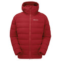 Montane Men's Acer Red Resolve XT Hooded Down Jacket Front