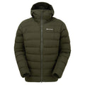 Oak Green Montane Men's Resolve XT Hooded Down Jacket Front