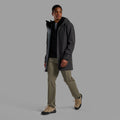 Midnight Grey Montane Men's Spirit Long Waterproof Jacket Model Back