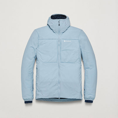 Frost Blue Montane Men's Stratum Hooded Insulated Jacket Front MSTRHFRO