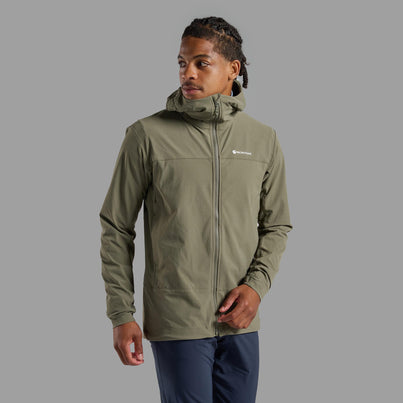 Caper Montane Men's Tenacity Hooded Softshell Jacket Front