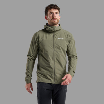 Caper Montane Men's Tenacity Nano Hooded Softshell Jacket Front