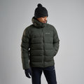 Oak Green Montane Men's Tundra Hooded Down Jacket Model Front