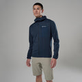 Eclipse Blue Montane Men's Zepher Hooded Fleece Jacket Model Front