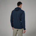 Eclipse Blue Montane Men's Zepher Hooded Fleece Jacket Model Back