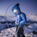 Neptune Blue Montane Men's Kamen Hooded Down Jacket Campaign Image